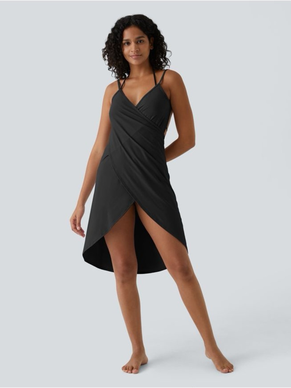 NEW! Black Wrap Swim Cover-Up Dress (XL)